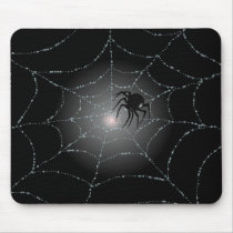 SPIDER WEB & SPIDER by SHARON SHARPE mousepads