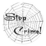 Spider web round stickers