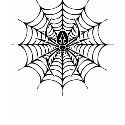 SPIDER WEB TATTOO TEE SHIRTS by alittleblack. Black Webbed Spider