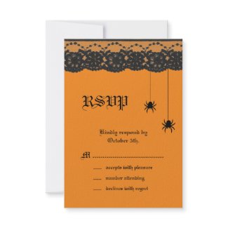 Spiders and Lace RSVP zazzle_invitation