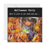 Spiders and Pumpkins Halloween Party Invitation