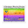 Spiders and Snake Halloween Martini Recipe Postcar Post Cards