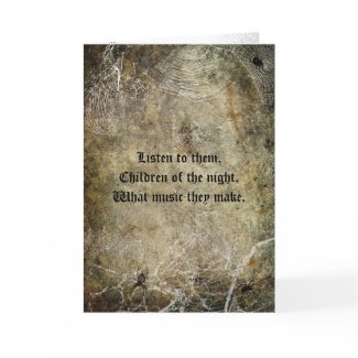 Spiders and Webs Halloween card card