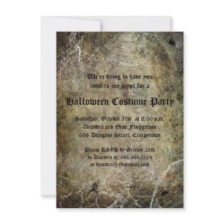 Spiders and Webs Halloween Party invitation invitation