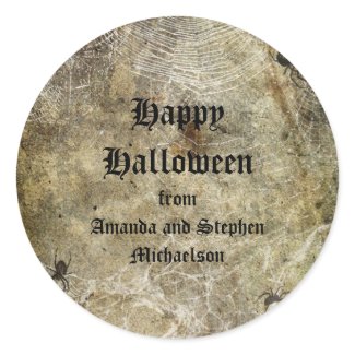 Spiders and Webs Halloween sticker sticker
