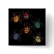 Spiders 'N Patterns Button