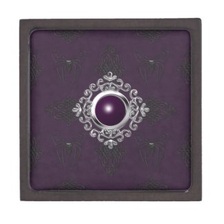Spiders & purple & silver Gothic gem planetjillgiftbox