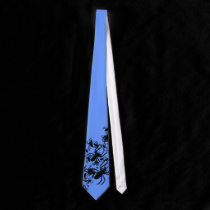 Spiders Tie, Black on Blue ties