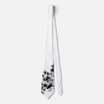 Spiders Tie, Black on White