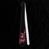 Spiders Tie, Pink on Black ties