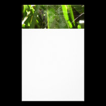 Spiderweb in Tropical Leaves Stationery stationery