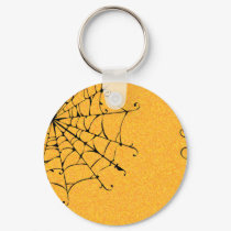 SPIDERWEB WITH SLINGING SPIDER keychains by spookstation SPIDERWEB WITH SLINGING SPIDER keychains