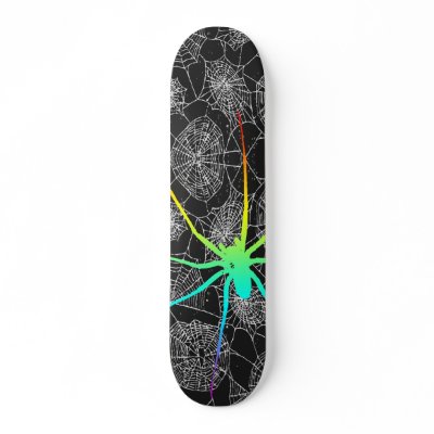 spiderwebz. skate board by machinista