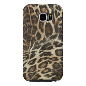 Spiffy Leopard Spots Leather Grain Look Samsung Galaxy S6 Cases