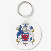 Spike Family Crest keychains by coatsofarms Spike Family Crest keychains