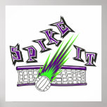 spike it vector volleyball graphic design poster