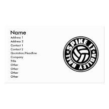 Spike_It_Volleyball Business Card Template