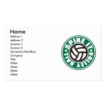 Spike_It_Volleyball Business Card Templates