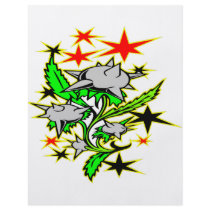 Spike Mace Plant Tattoo flyers by WhiteTiger_LLC Spike Mace Plant Tattoo flyers