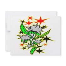 Spike Mace Plant Tattoo invitations