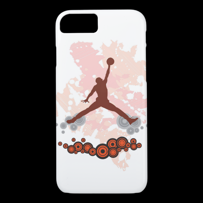Custom pink basketball jersey number iPhone case