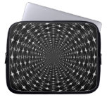 Spiky Black and Gray Shell Inverted Seamless Round Laptop Sleeves
