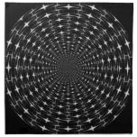 Spiky Black and Gray Shell Inverted Seamless Round Napkin