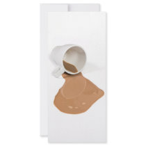 Spilled chocolate milk rack card template