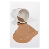 Spilled chocolate milk custom stationery