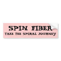 SPIN FIBER, TAKE THE SPIRAL JOURNEY bumper stickers