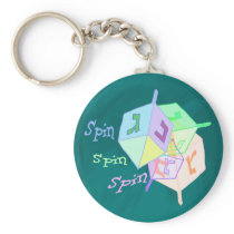 Spin Spin Dreidels Keychain keychains