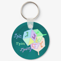 Spin Spin Dreidels Keychain
