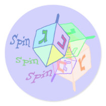 Spin Spin Dreidels Stickers