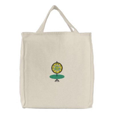 Spin That Wheel Embroidered Tote Bag by Embroidery4U