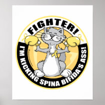 Spina Bifida Cat Fighter Posters