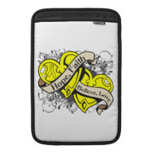 Spina Bifida Hope Faith Dual Hearts MacBook Sleeve