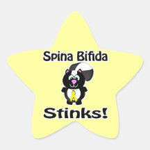 Spina Bifida Stinks Skunk Awareness Design Sticker