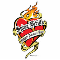 Spina Bifida Tattoo Heart photo sculptures