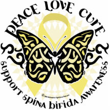 Spina Bifida Tribal Butterfly Photo Cutout