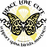 Spina Bifida Tribal Butterfly Photo Cutout