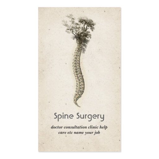 spine business card (front side)