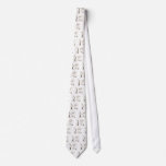 Spine Details Sepia Neck Tie