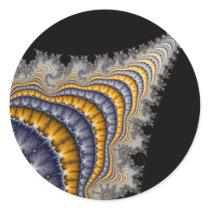 Spine_fractal Round Stickers