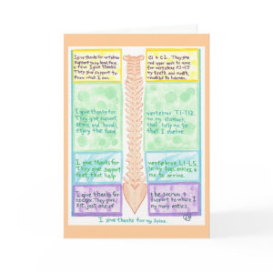 Spine Poster 1 - I give thanks for vertebrae, card card