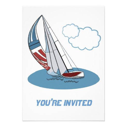 Spinnaker in the Wind Personalized Invitation