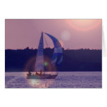 Spinnaker Sailboat Greeting Card
