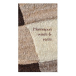 Spinning or knitting business card business cards