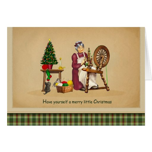 Spinning Wheel Christmas Card Zazzle