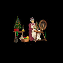 Spinning Wheel Christmas T-shirt