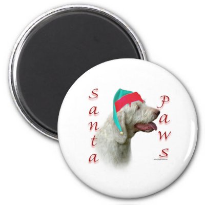 Spinone Italiano Santa Paws magnets